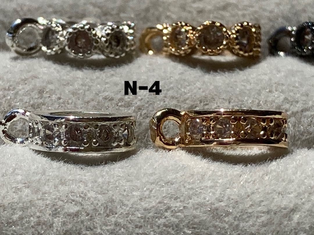 カン付きロンデル　パーツ　シルバー　ゴールド　ブラック　ハンドメイド　ばら売り