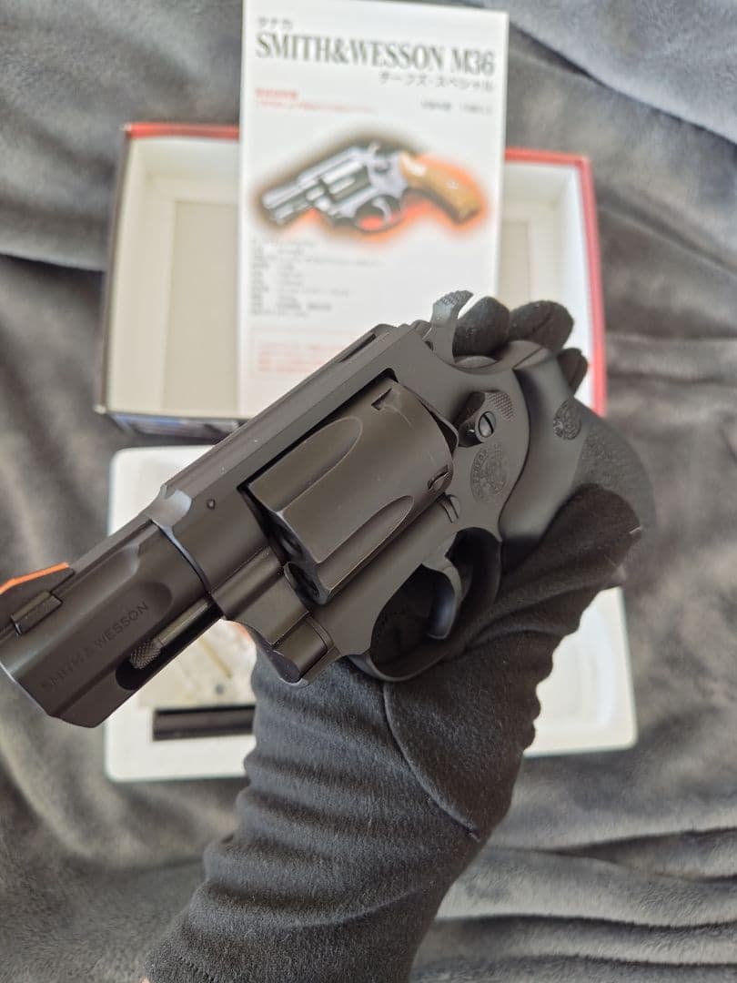タナカ S&W M36 PC 2in HW 実物ホーグラバーグリップ付き