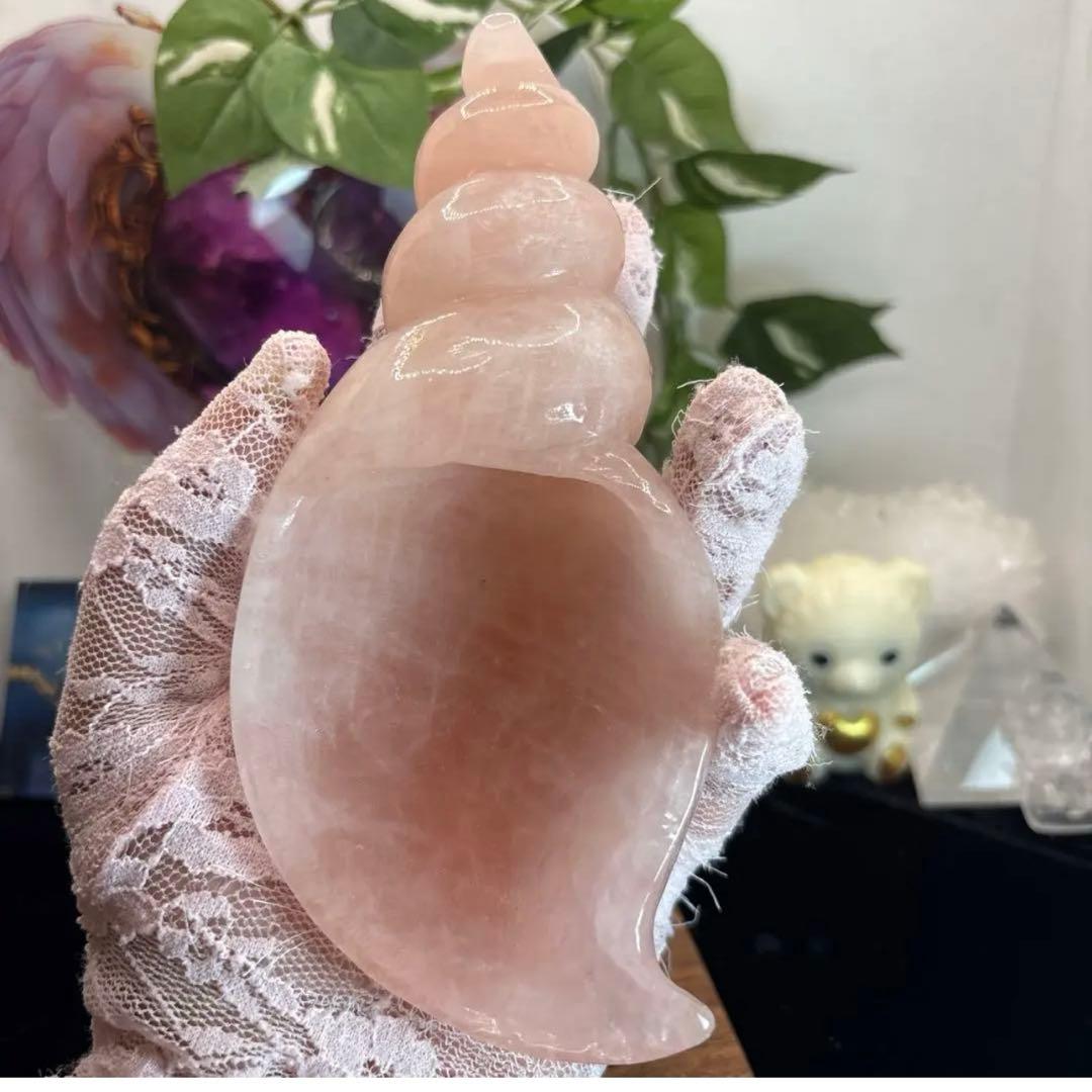 Sachi様 ローズクォーツ巻貝♡♡BIGサイズNo.1965