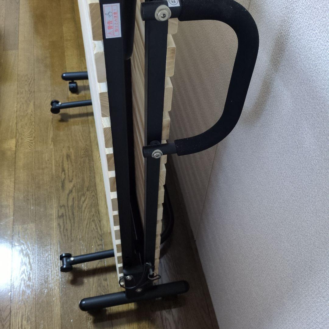 ニトリ　すのこ　折りたたみベッド 木製スラット シングル