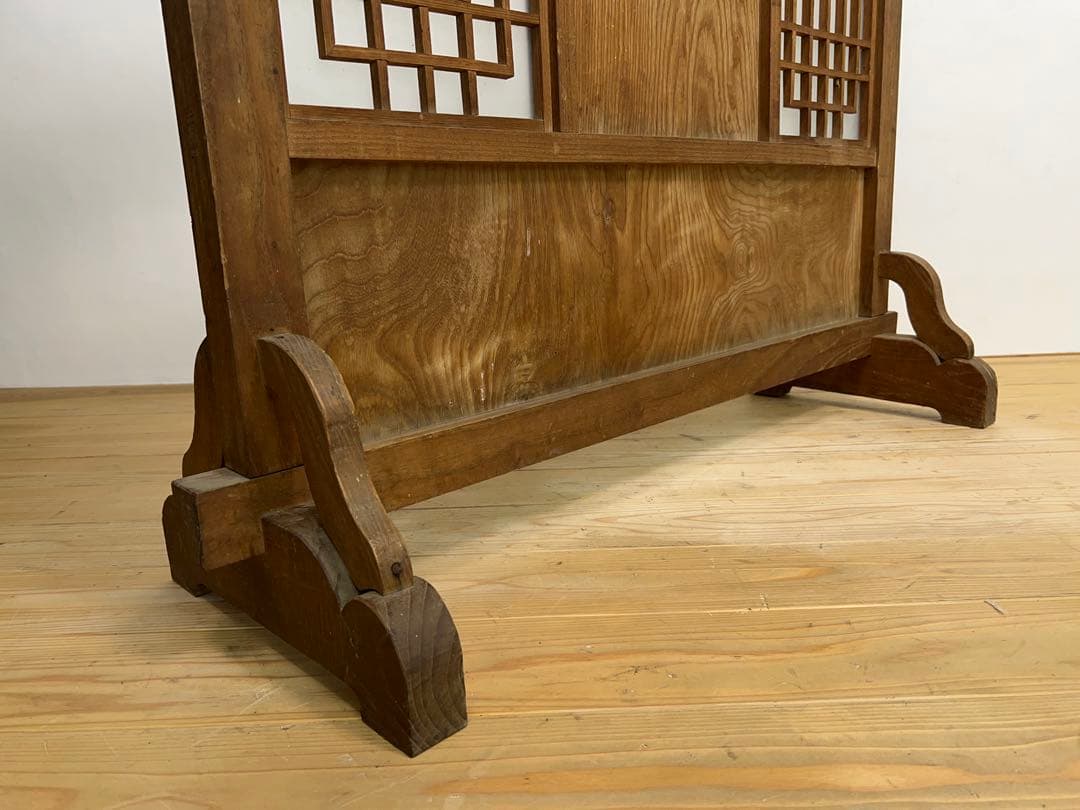 パーテーション　衝立　木製　横幅約105㎝　古道具　古家具　和家具　アンティーク