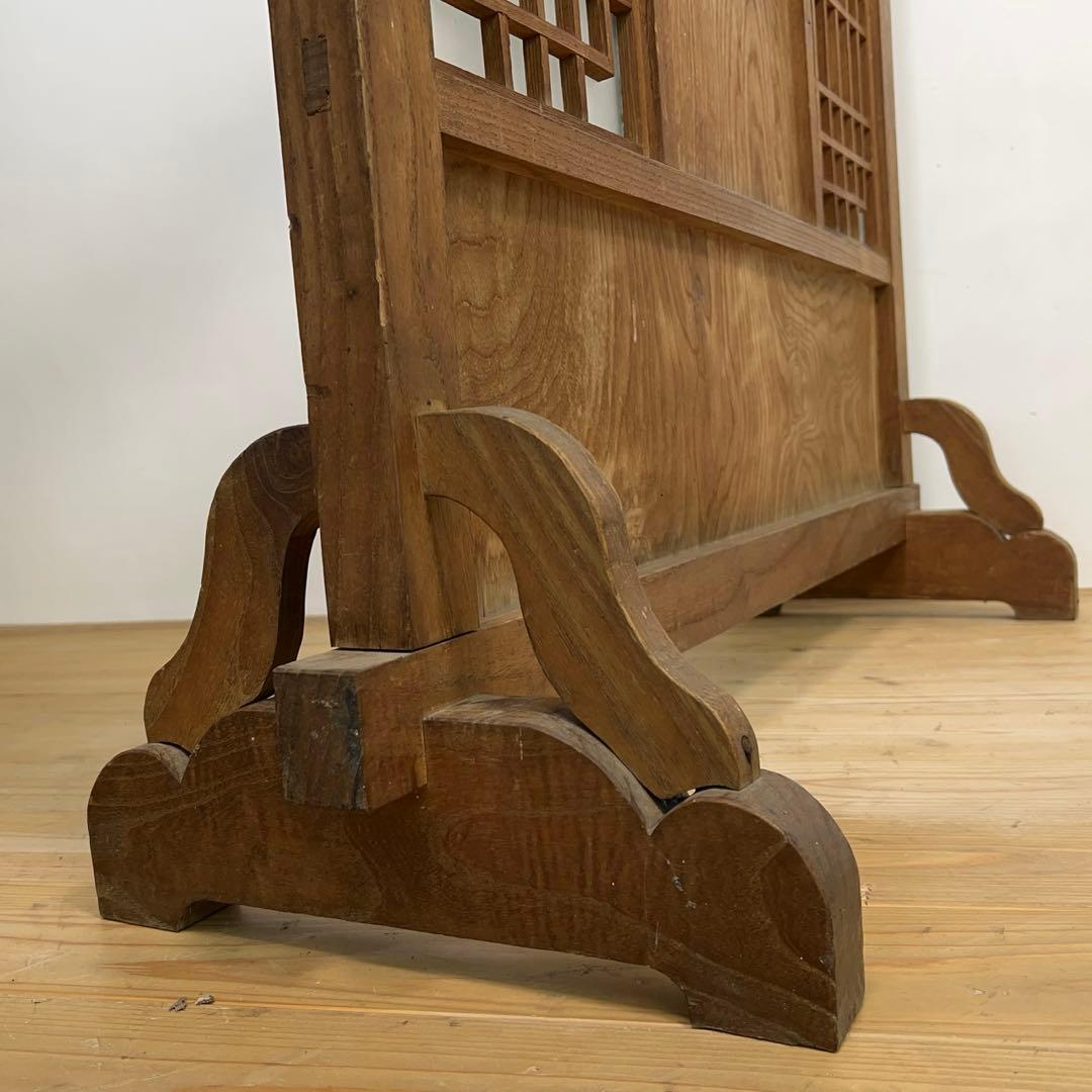 パーテーション　衝立　木製　横幅約105㎝　古道具　古家具　和家具　アンティーク