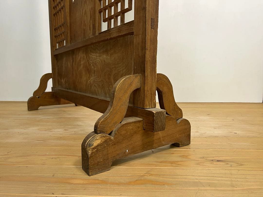 パーテーション　衝立　木製　横幅約105㎝　古道具　古家具　和家具　アンティーク