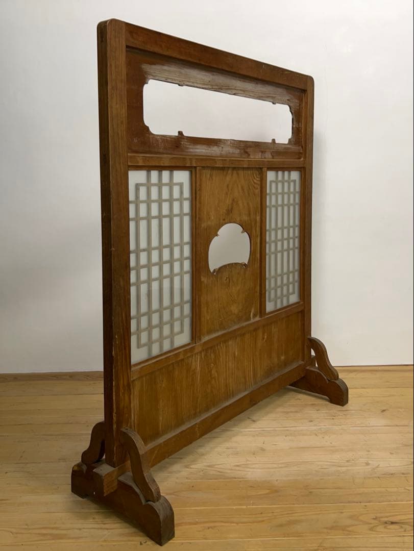 パーテーション　衝立　木製　横幅約105㎝　古道具　古家具　和家具　アンティーク