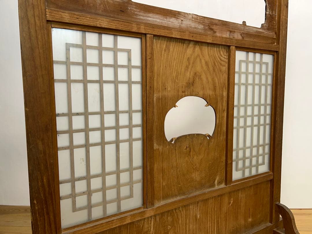 パーテーション　衝立　木製　横幅約105㎝　古道具　古家具　和家具　アンティーク