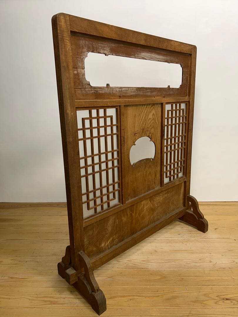 パーテーション　衝立　木製　横幅約105㎝　古道具　古家具　和家具　アンティーク