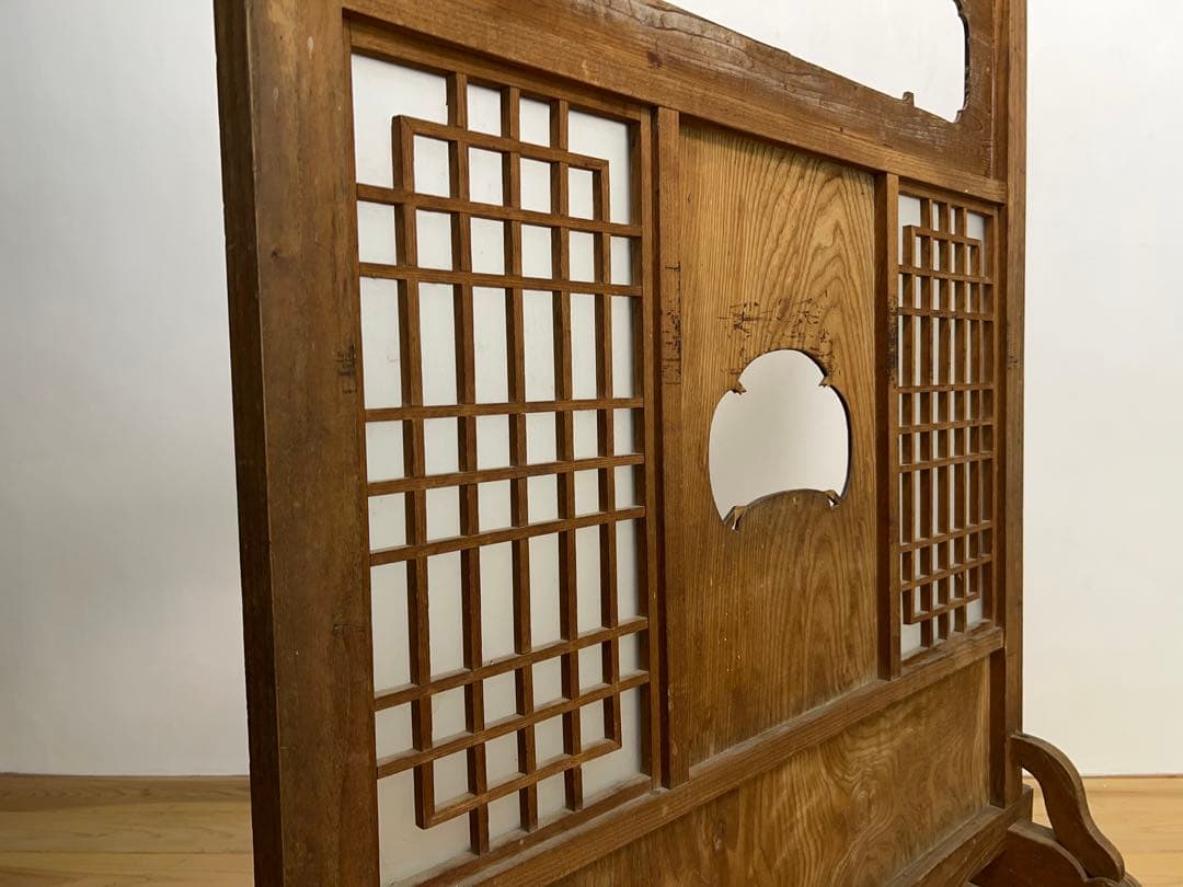 パーテーション　衝立　木製　横幅約105㎝　古道具　古家具　和家具　アンティーク