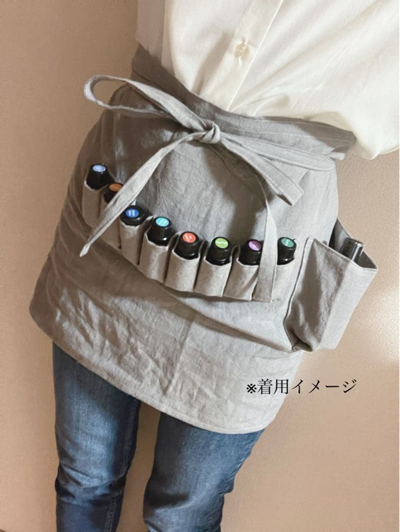 アロマタッチ用エプロン　アロマタッチ　ベルギーリネン　リネン100 %