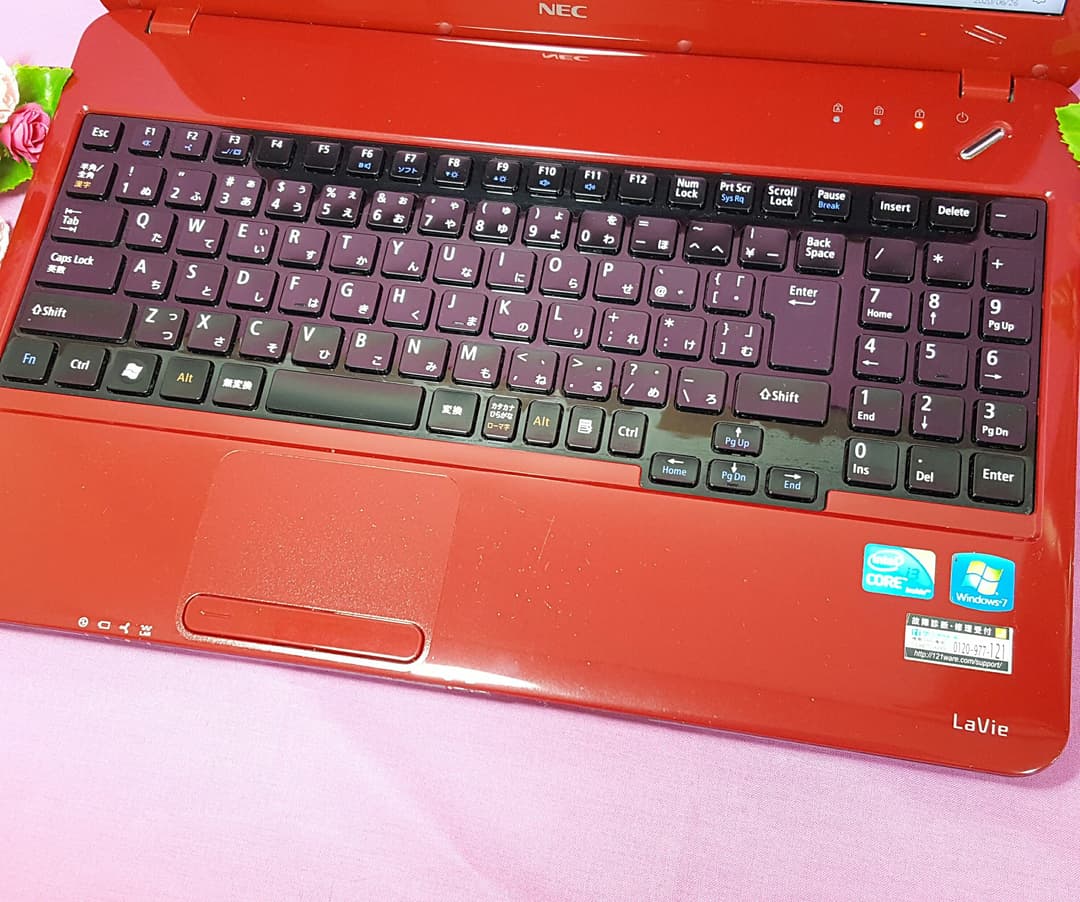 ♥レッドLaVie♥〘CORE-I3搭載&メモリ4G〙オフィス♢Wi-Fi