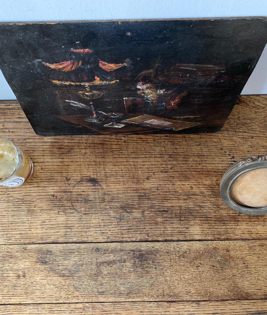 フランスアンティーク アンティーク絵画 アンティーク絵 静物画 油絵