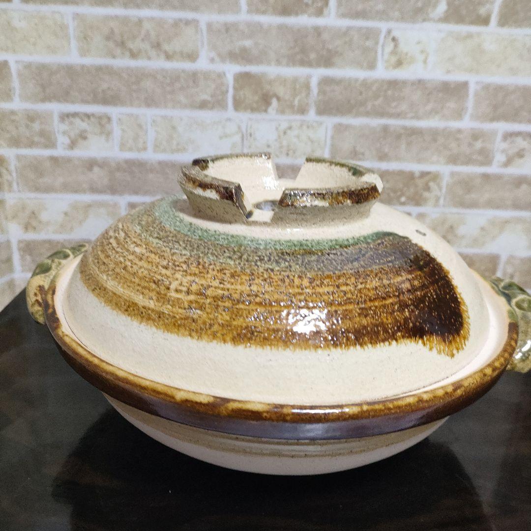 【未使用品】萬古焼 利行 超耐熱手造り土鍋＆とんすい5個セット