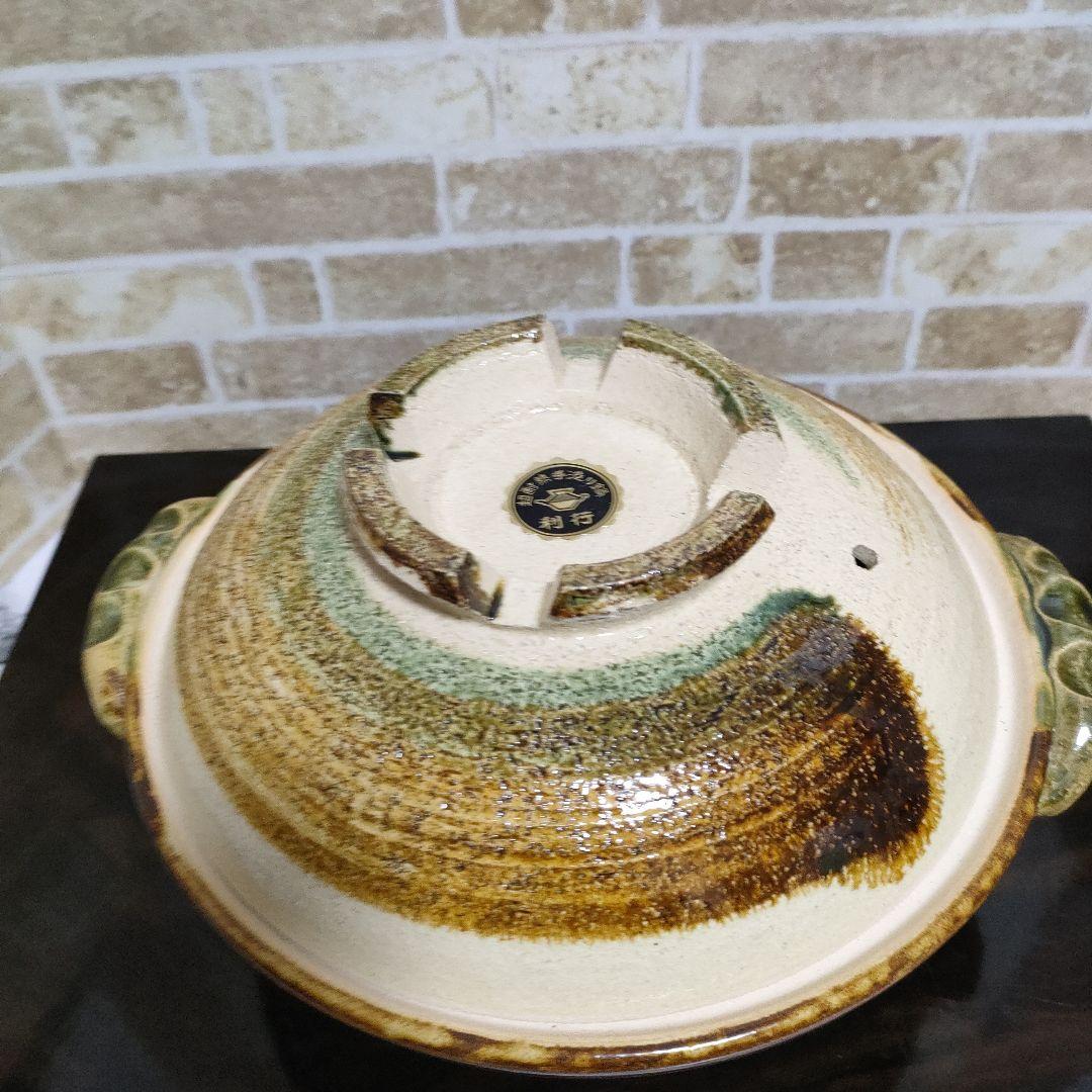 【未使用品】萬古焼 利行 超耐熱手造り土鍋＆とんすい5個セット