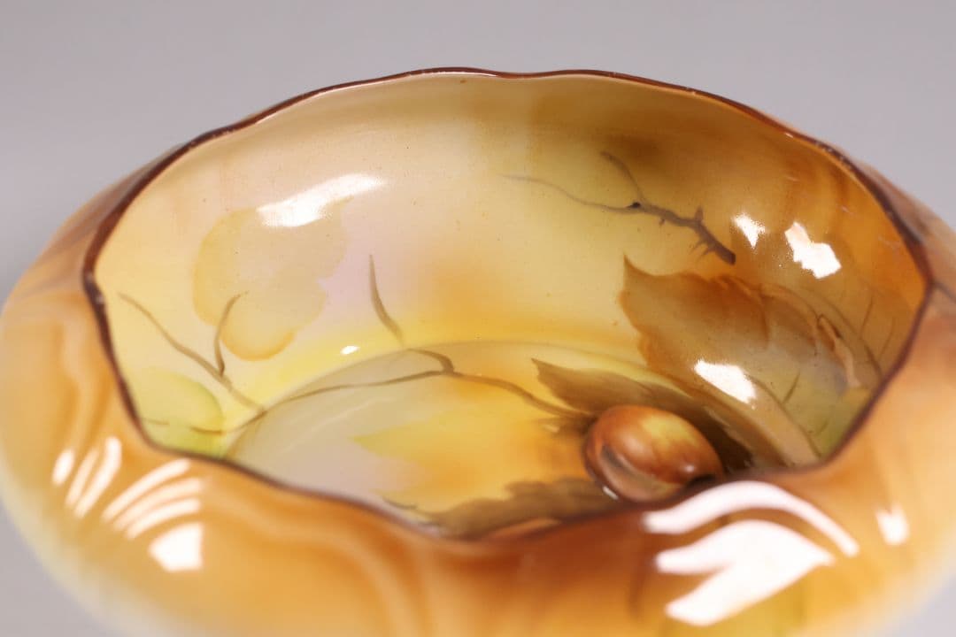 【CM291】オールドノリタケ 鉢 皿 19cm 1918年 ナッツ 陶磁器