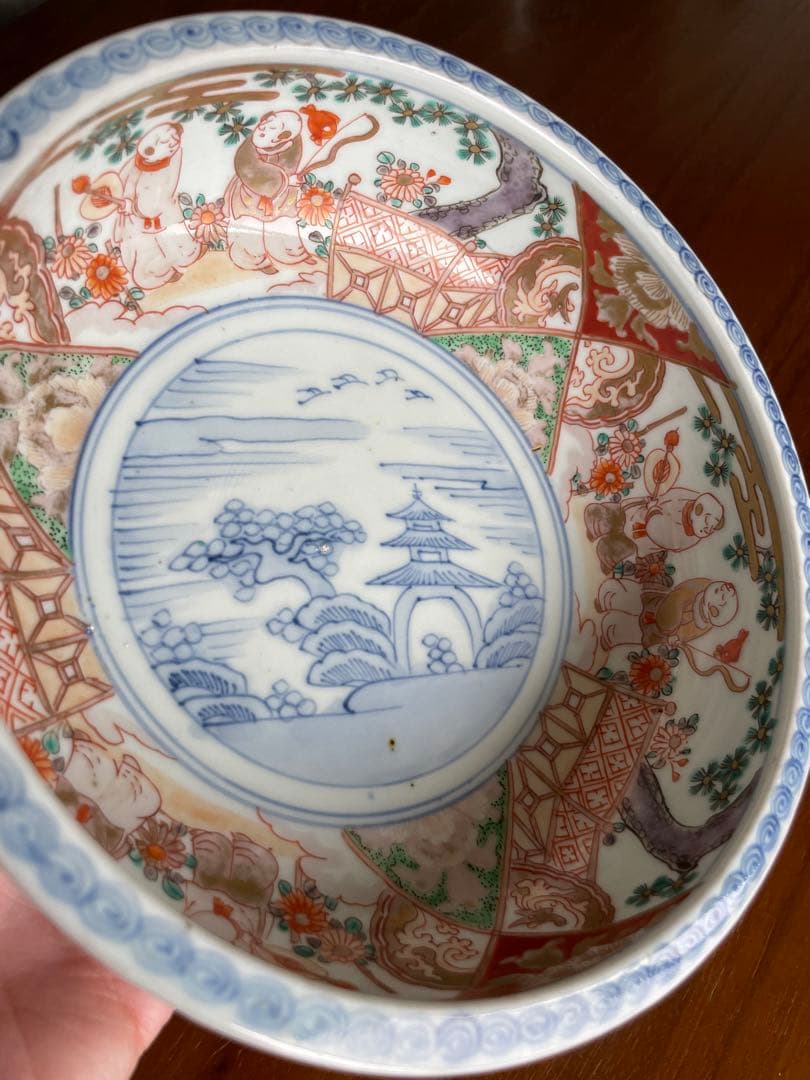 古伊万里 色絵 鉢 唐人