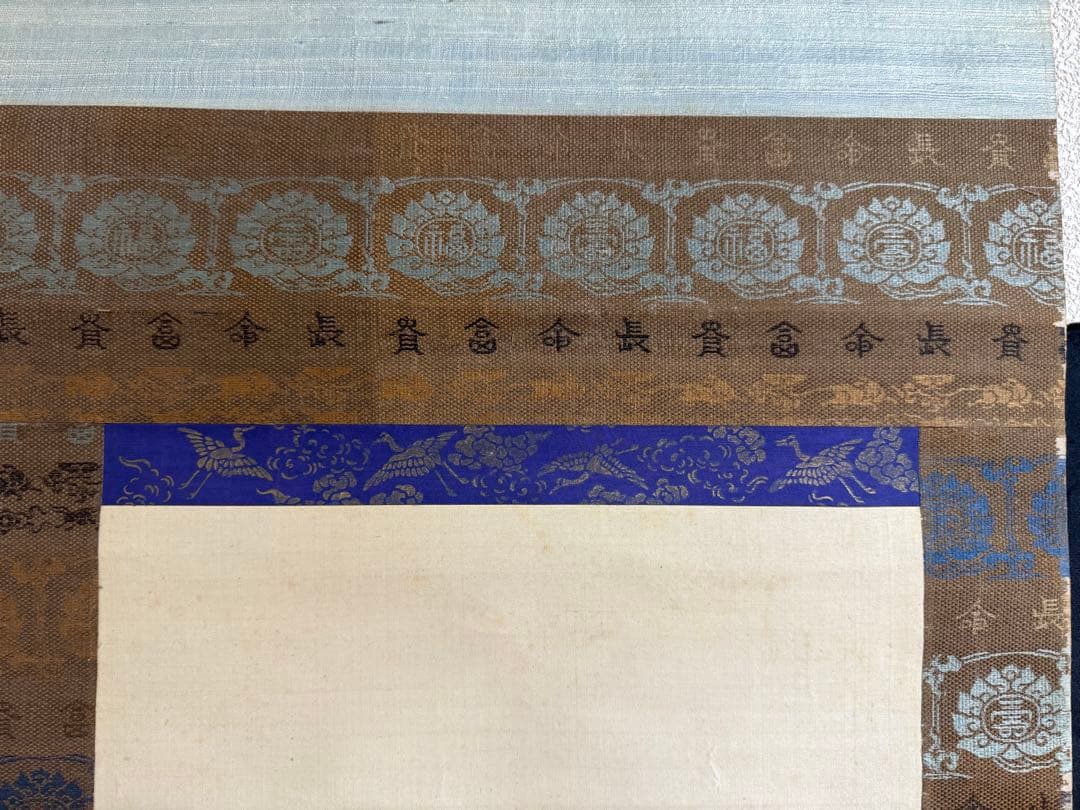 伝統的な日本の掛軸 男女の衣装