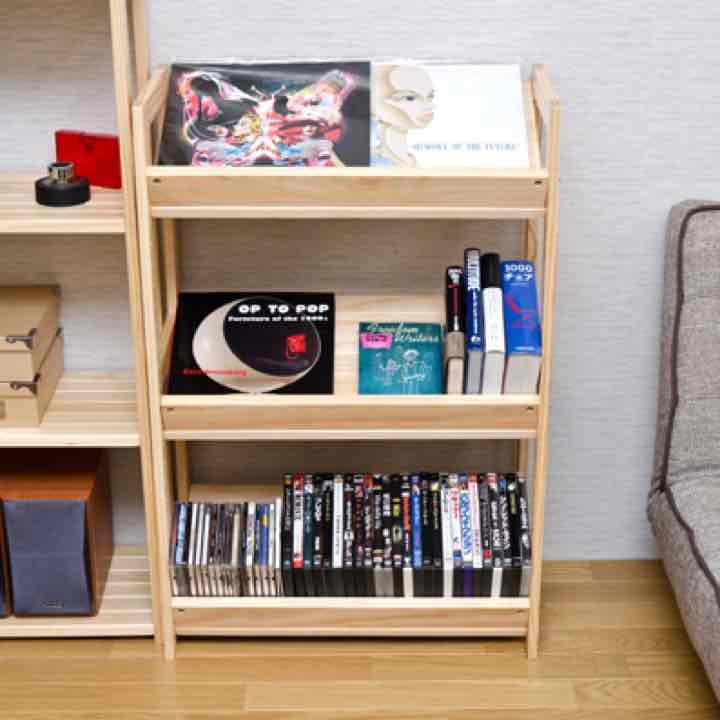 送料無料！パイン２wayラック 三段