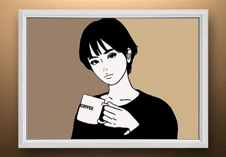 kyne・Casa coffee【A4サイズ写真ポスターフレーム付き４点セット】