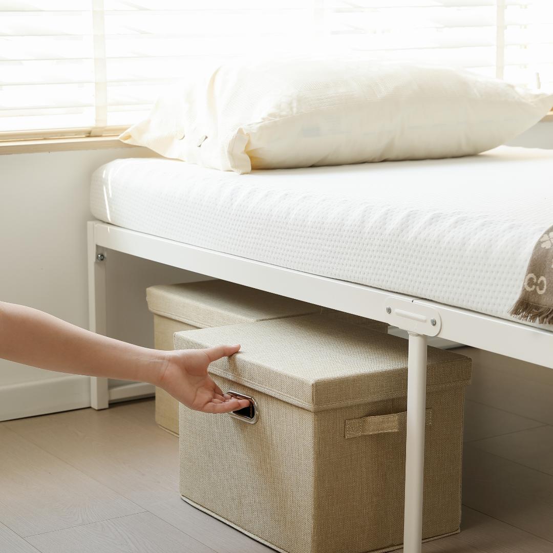 超人気！ベッドフレーム パイプベッド【シングル S】WHITE