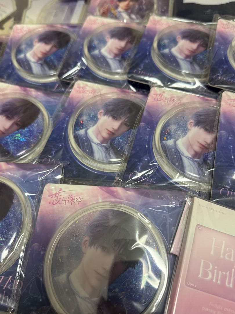 恋と深空 ホムラ 誕生日 バースデー 缶バッジ チェキ 手紙 セット 公式正規品