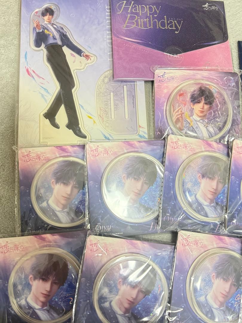 恋と深空 ホムラ 誕生日 バースデー 缶バッジ チェキ 手紙 セット 公式正規品