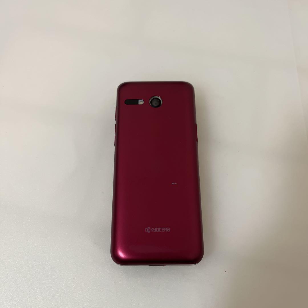 京セラ KYF43 かんたんケータイライト ガラケー レッド 赤