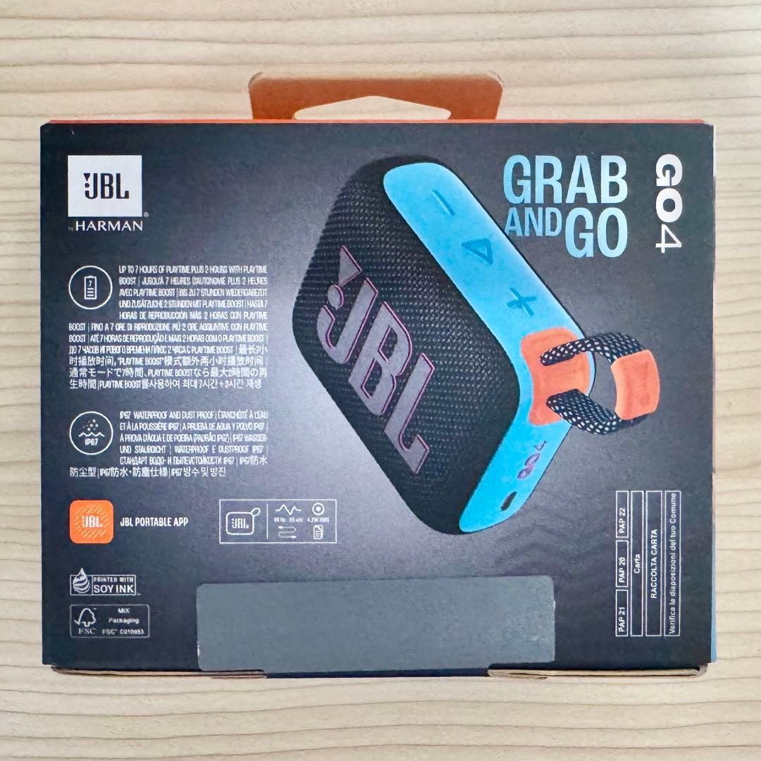 新品未開封 JBL GO4 ポータブルスピーカー 防水 ファンキー黒 即日発送