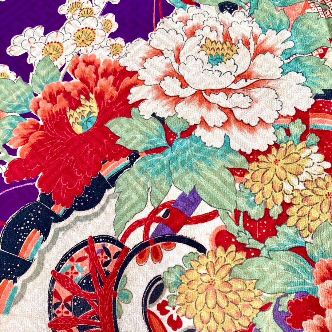 ジュニア 子供着物 昭和レトロ 大正ロマン アンティーク着物 NO132