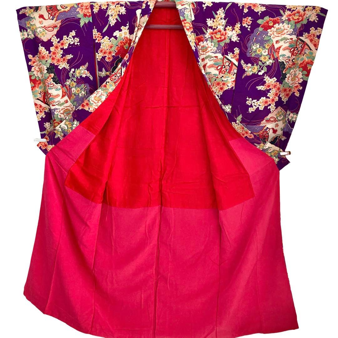 ジュニア 子供着物 昭和レトロ 大正ロマン アンティーク着物 NO132