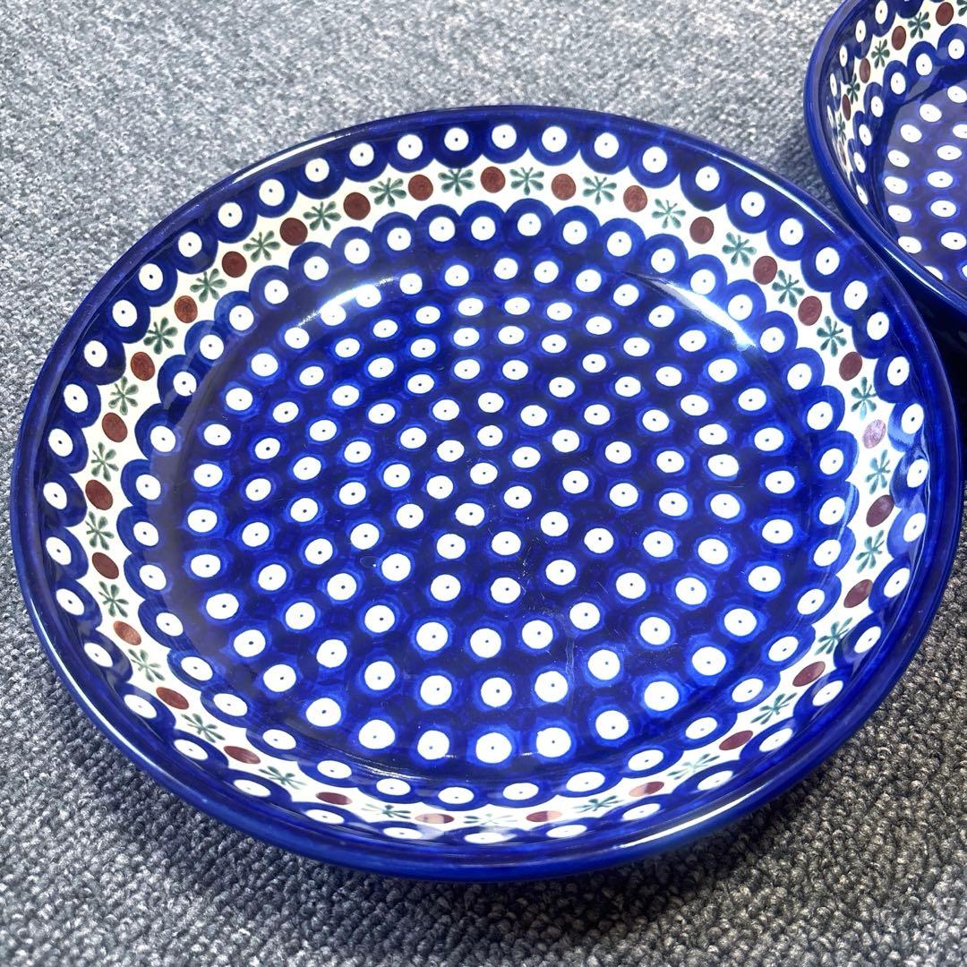 【本場現地購入】ポーランド食器＊伝統柄大皿2枚セット＊ポーリッシュポタリー未使用