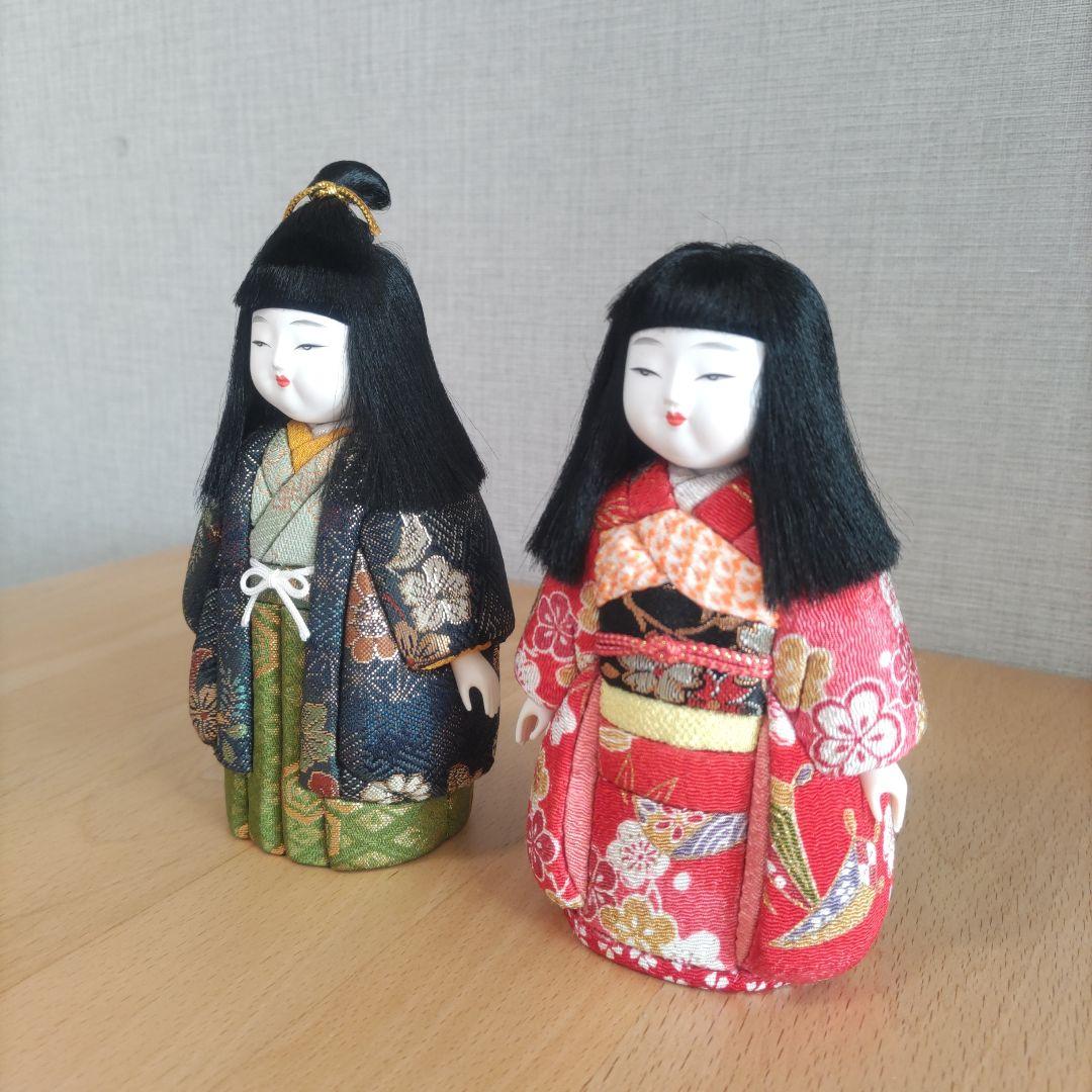 木目込人形　《豆市松》木目込み