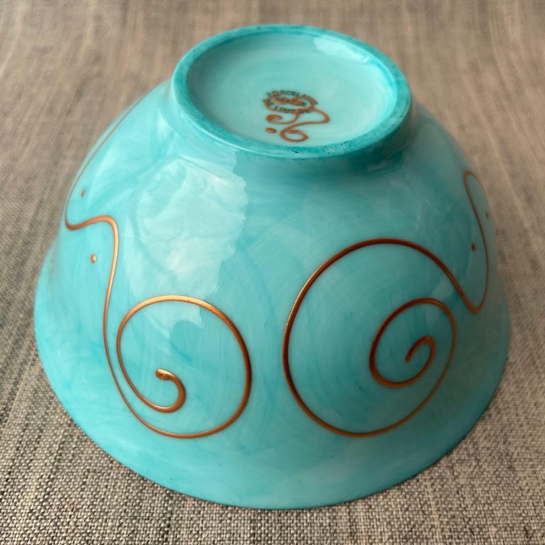 ソワジック フランス リモージュ シュガーボウル カフェオレボウル お茶碗 水色