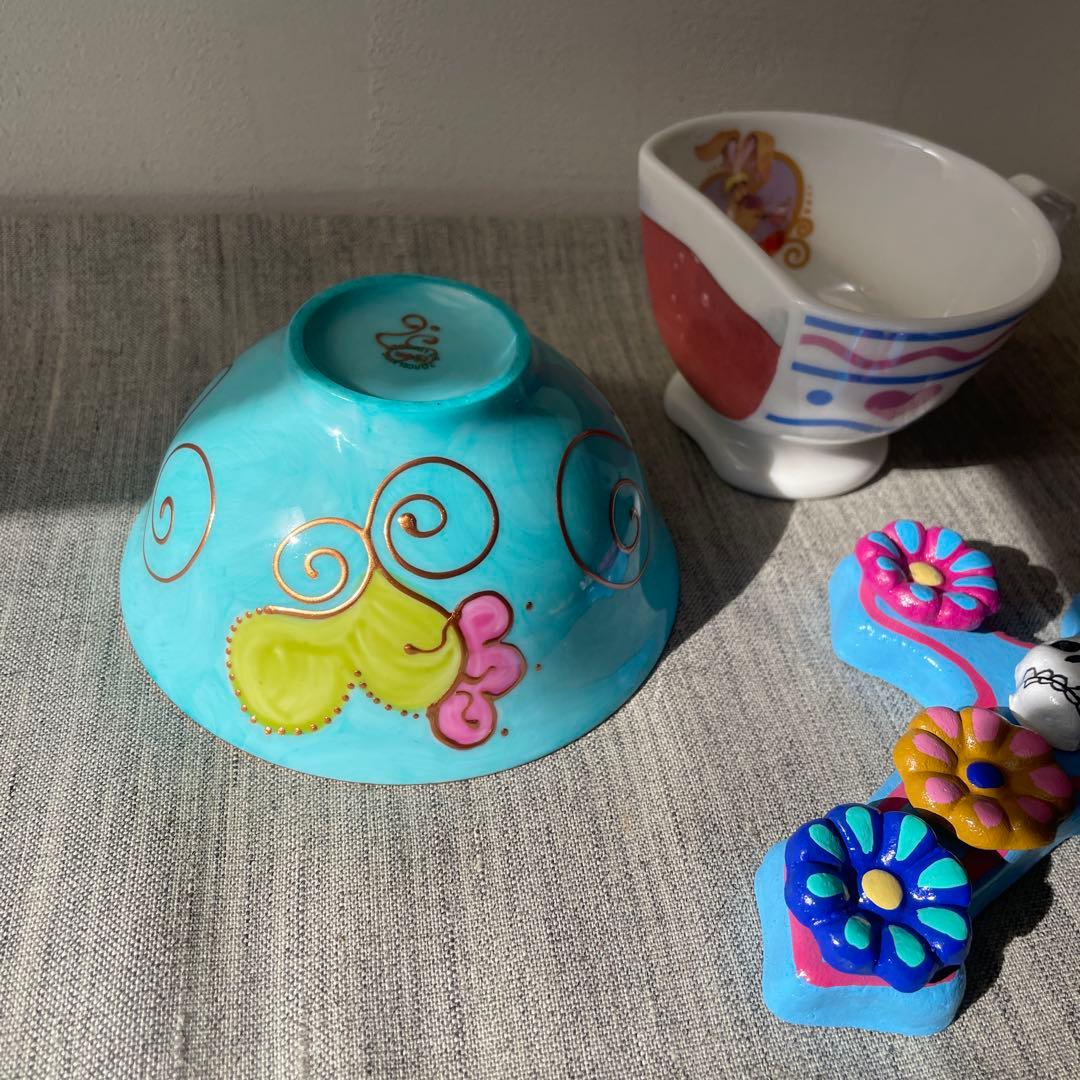 ソワジック フランス リモージュ シュガーボウル カフェオレボウル お茶碗 水色