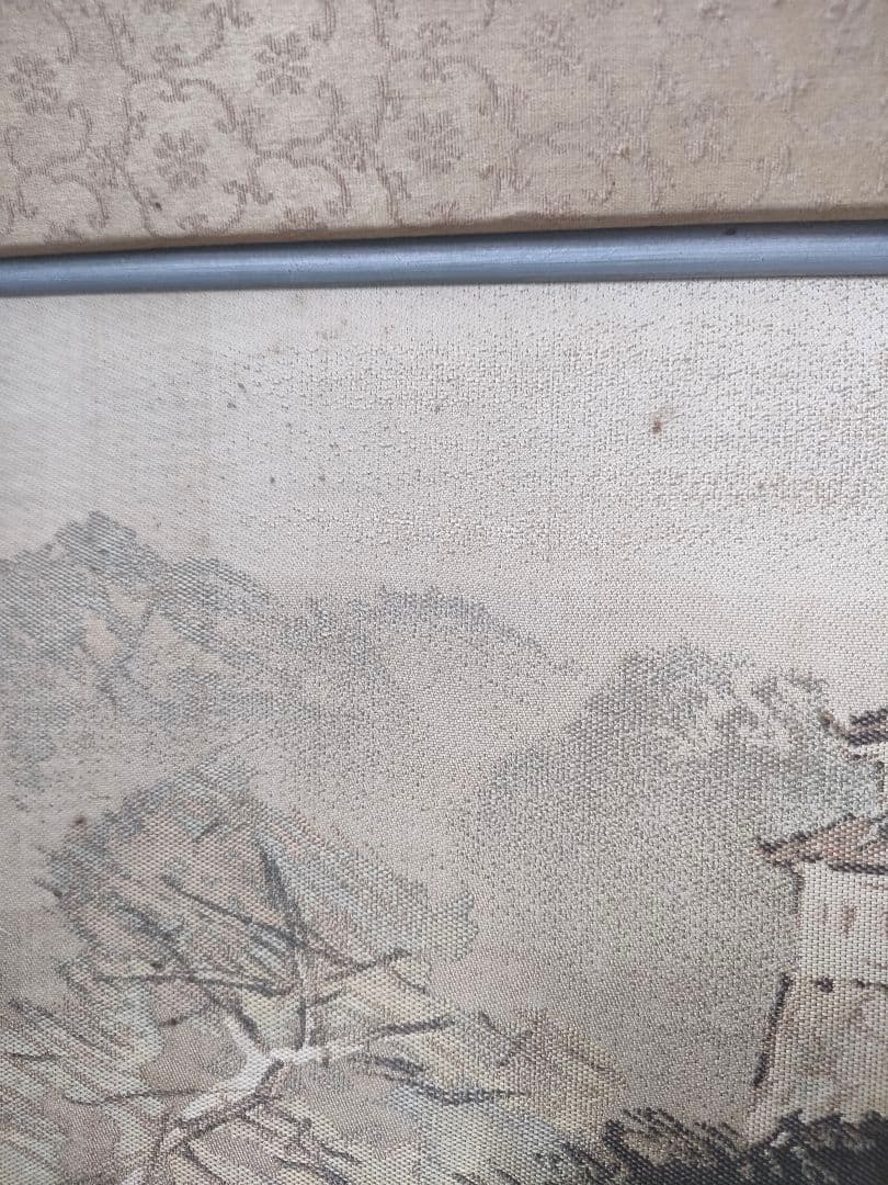 ★支那事変 陸軍大臣 賜 額装刺繍画 竹内栖鳳 恩賜記念品 軍事関係 額装品