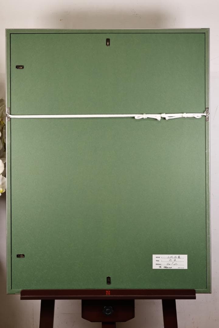 【真作】 上村松篁　丹頂 一対　182/250　タトウ付　木版画　絵画 額装 鶴