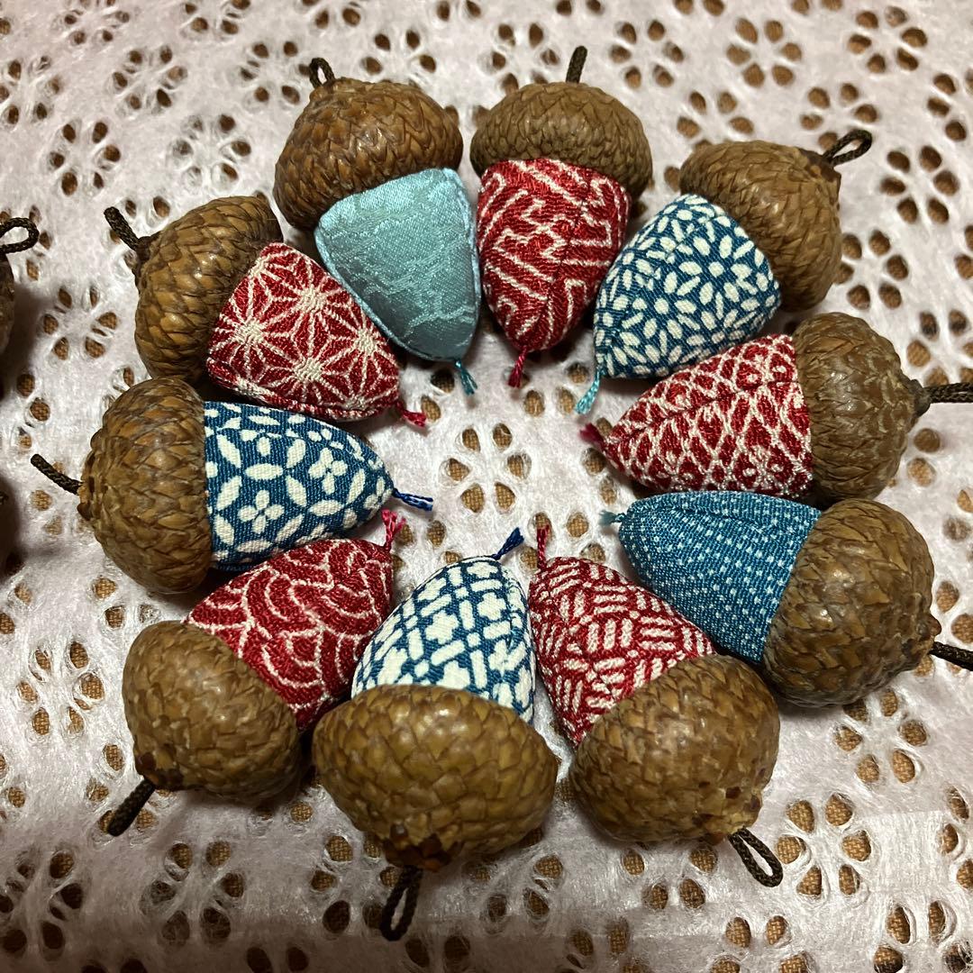 どんぐり（レッドオーク）ループ付90個☆ちりめん細工