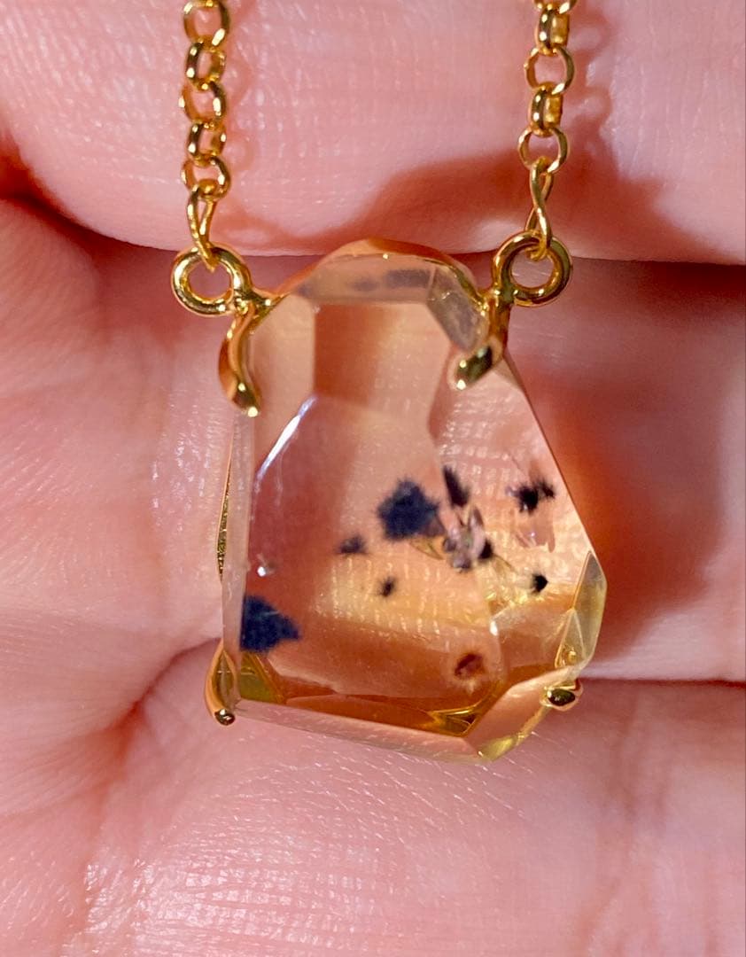 【新入荷‼︎オススメ♪】高品質ロマネサイトインシトリンネックレスS925 天然石