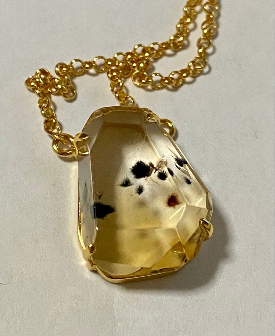 【新入荷‼︎オススメ♪】高品質ロマネサイトインシトリンネックレスS925 天然石