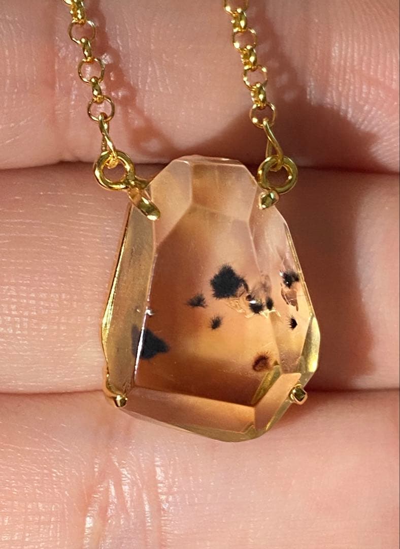 【新入荷‼︎オススメ♪】高品質ロマネサイトインシトリンネックレスS925 天然石