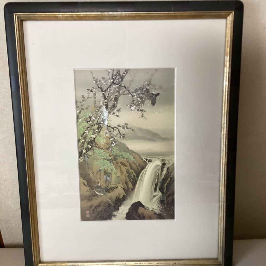 今尾景年　1990年作　凹版ザンメル刷り　彫刻【大浦博美】天理大附属図書館蔵