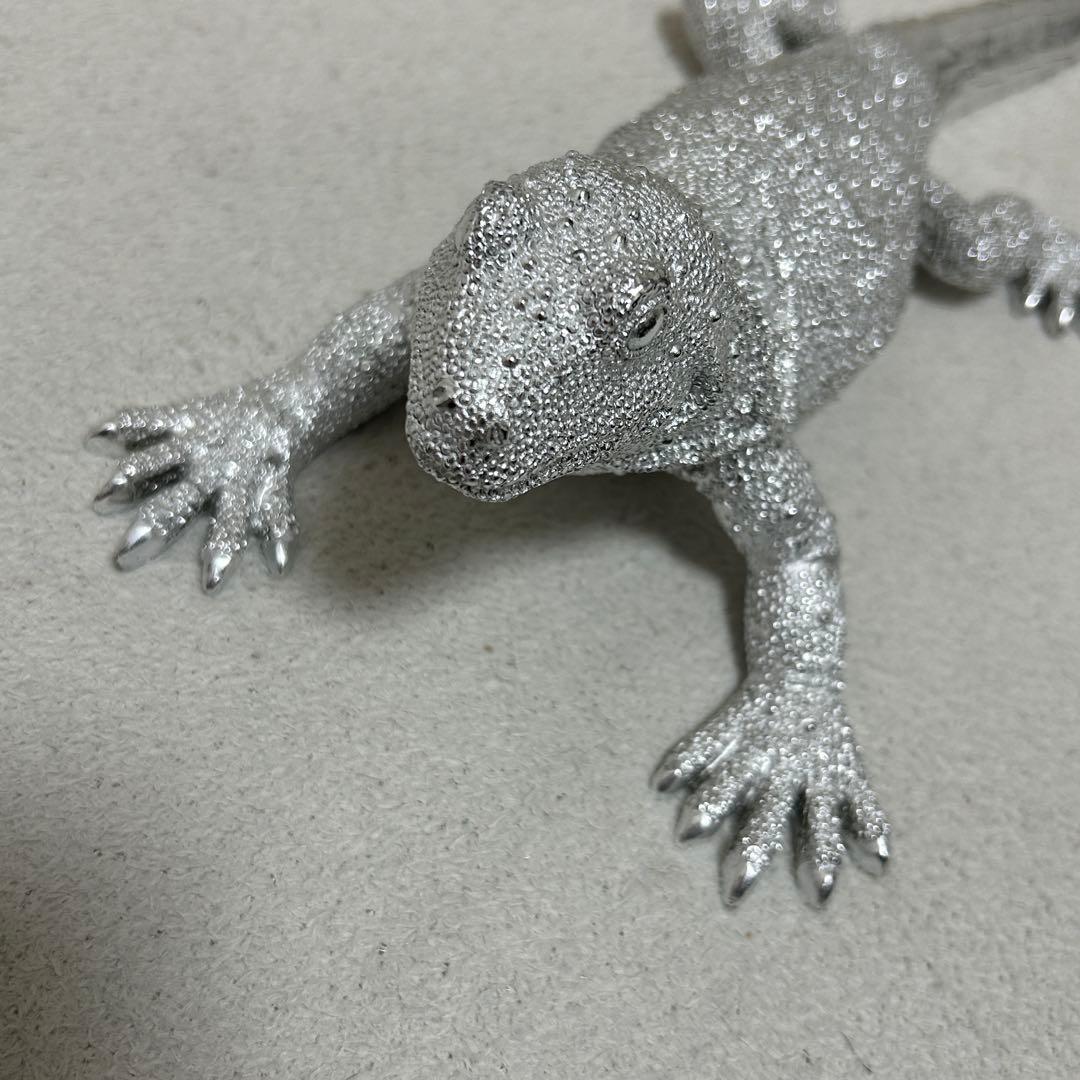 置物 KARE Deco Figurine Lizard Silver big