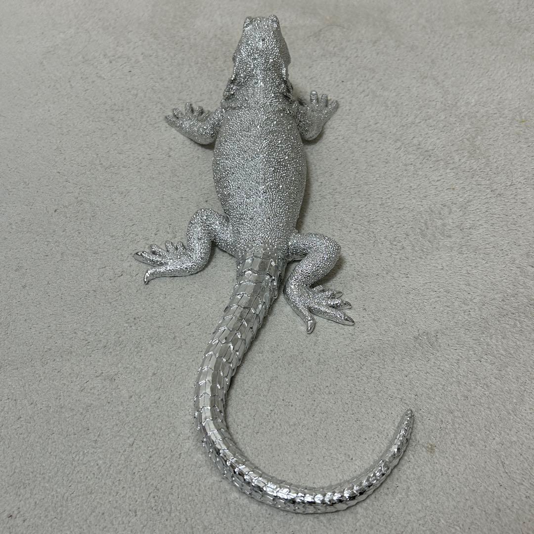 置物 KARE Deco Figurine Lizard Silver big