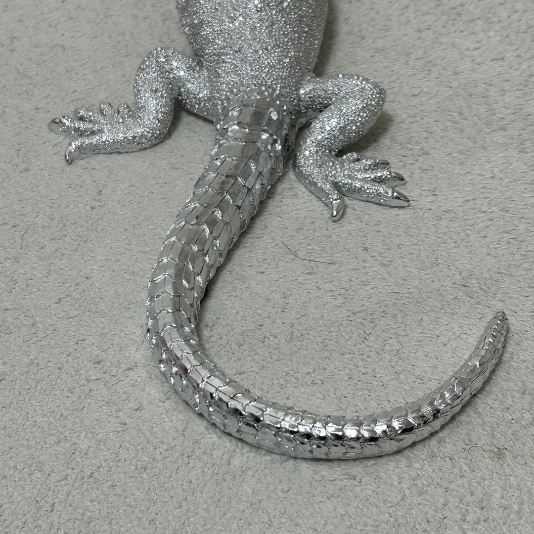 置物 KARE Deco Figurine Lizard Silver big