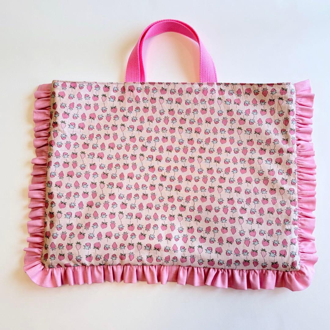 早い者勝ち　いちご　レッスンバック　体操着袋　ギンガムチェック　体操着袋