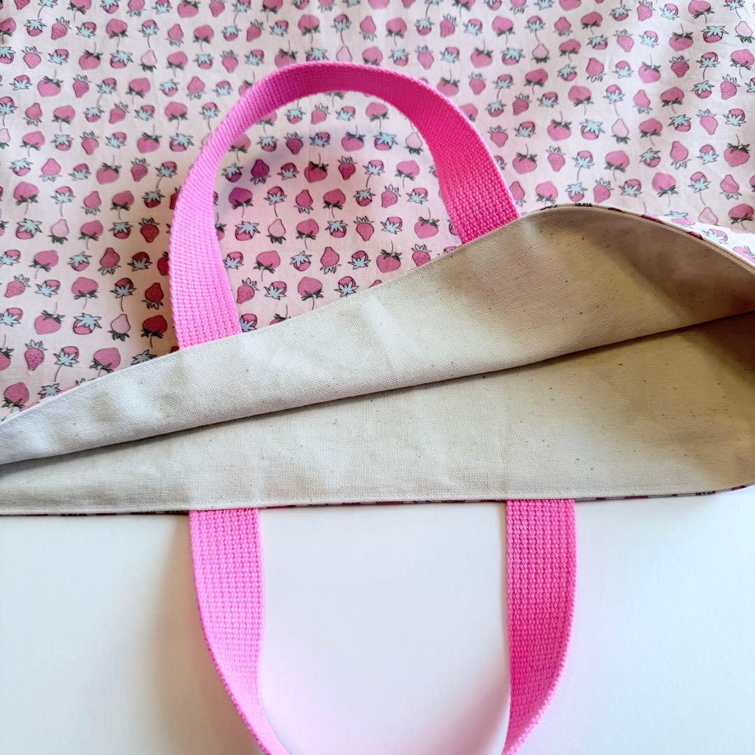 早い者勝ち　いちご　レッスンバック　体操着袋　ギンガムチェック　体操着袋