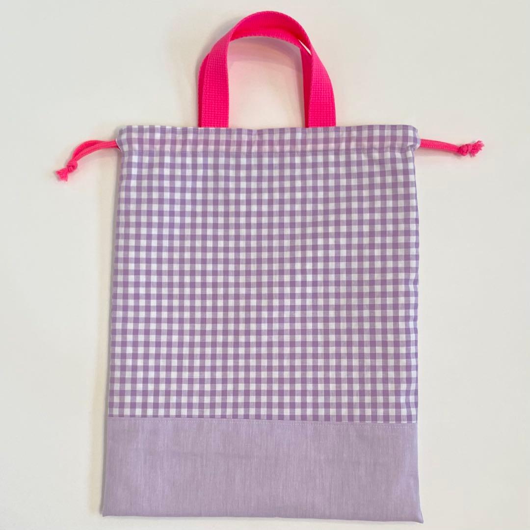 早い者勝ち　いちご　レッスンバック　体操着袋　ギンガムチェック　体操着袋