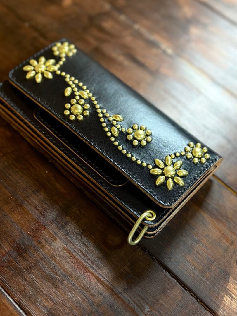 トラッカーウォレット TW-05 茶芯 スタッズカスタム