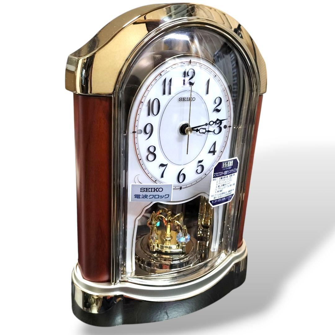 SEIKO/セイコー　BY224H 電波置時計　メロディ　回転飾り