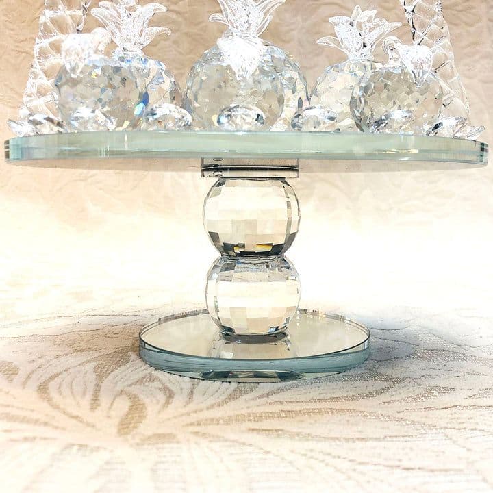 輸入雑貨　全面クリスタル仕様　『フルーツバスケット』　カットクリスタル　オブジェ