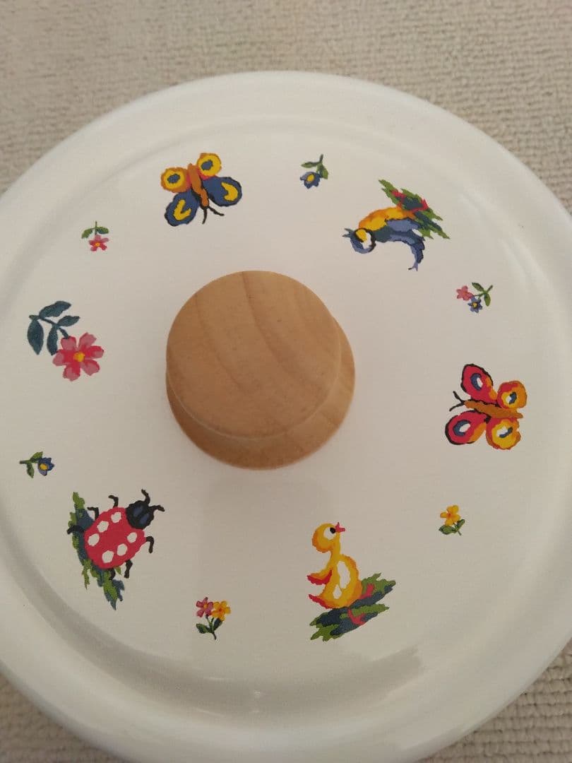 【最終価格！】未使用品✴フェイラー　ハイジ　ホーロー鍋 花と蝶のデザイン