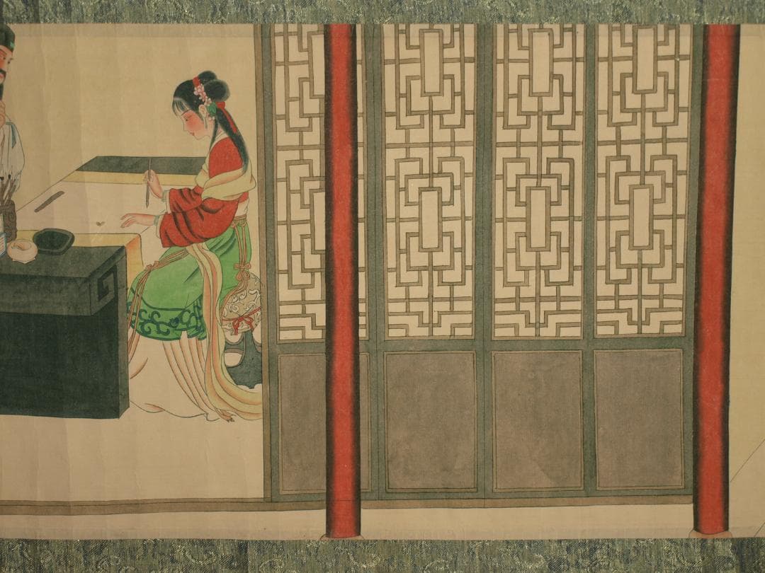 骨董市仕入れ品　中国宋時代の掛軸　激安骨董品　肉筆保証 BD377A8-2